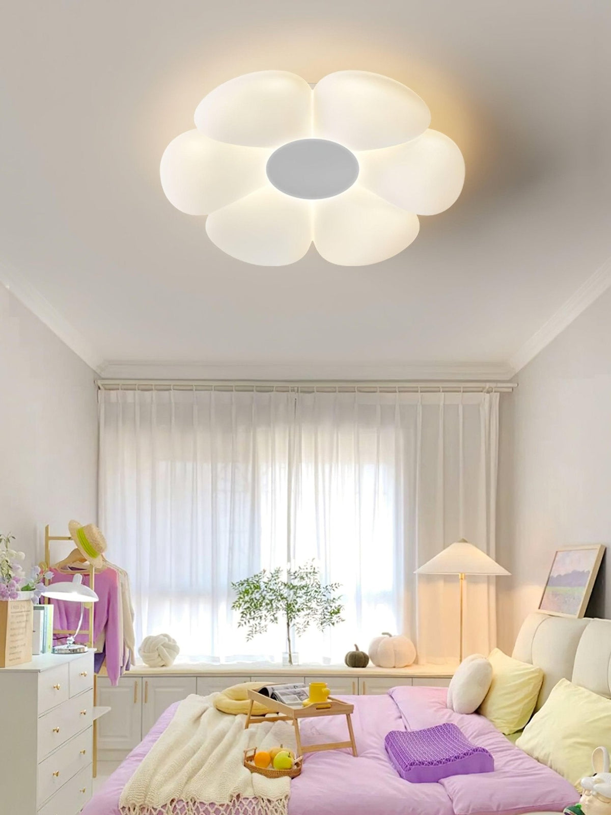 Liorinella plafondlamp Six-Leaf Flower voor kinderkamer