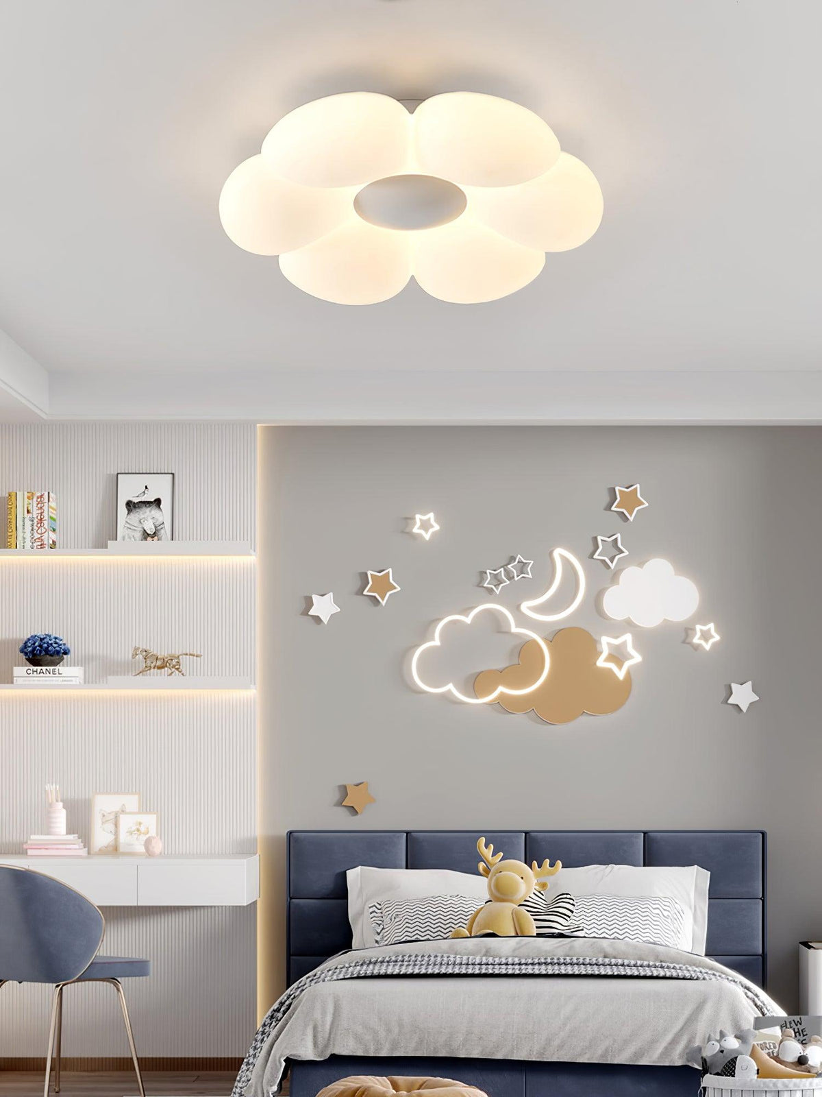 Liorinella plafondlamp Six-Leaf Flower voor kinderkamer