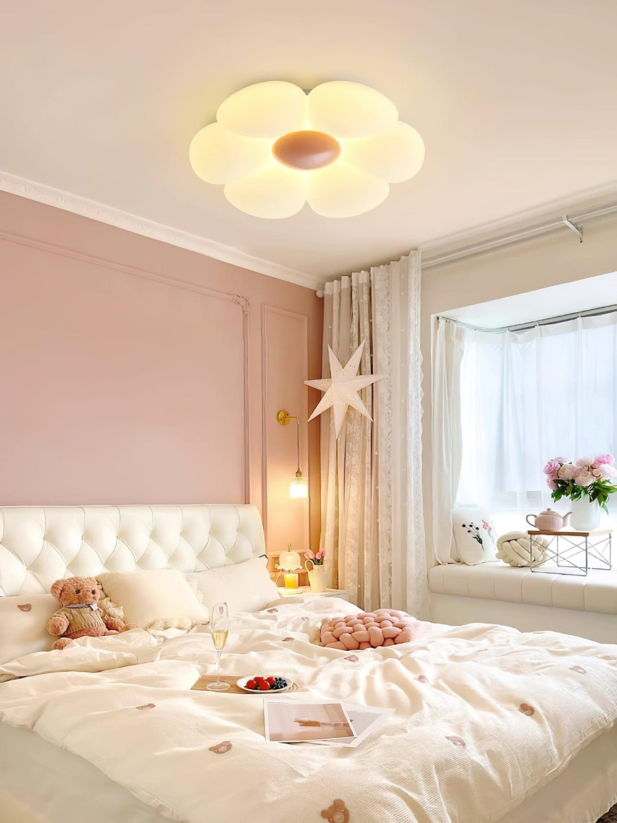 Liorinella plafondlamp Six-Leaf Flower voor kinderkamer
