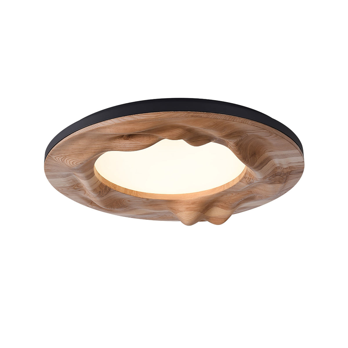 Rinarena plafondlamp houten lijst organisch minimalistisch