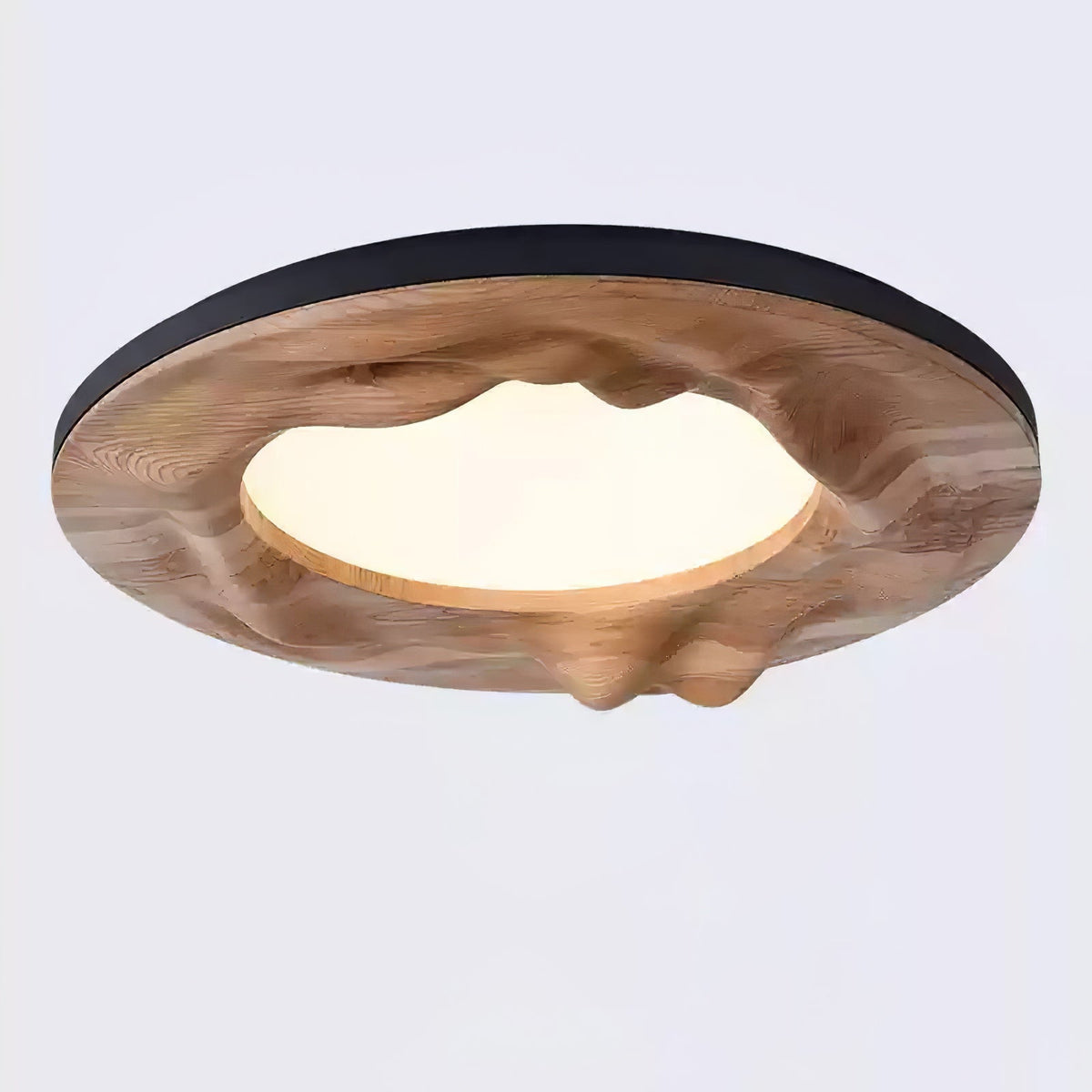 Rinarena plafondlamp houten lijst organisch minimalistisch