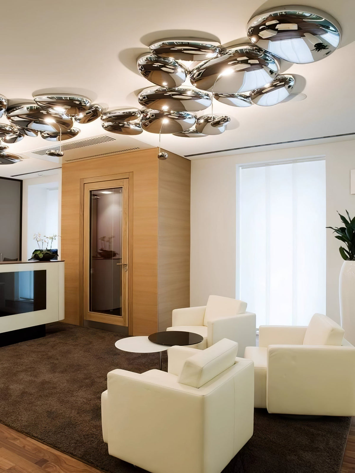 Vostix Plafondlamp Chroom Kiezelvorm modern