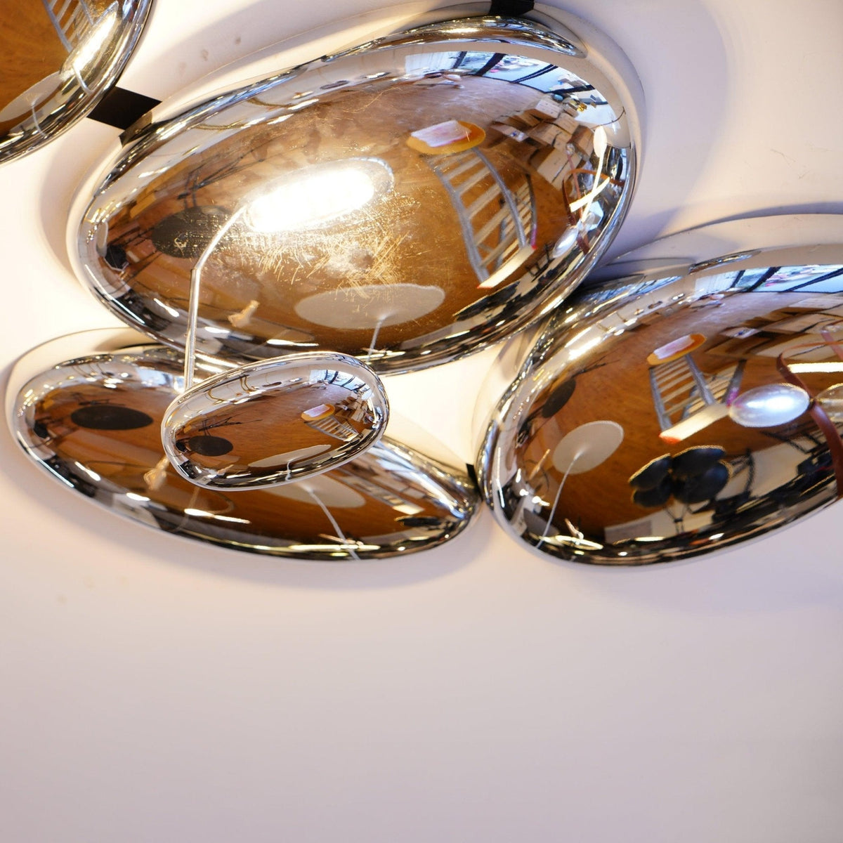 Vostix Plafondlamp Chroom Kiezelvorm modern