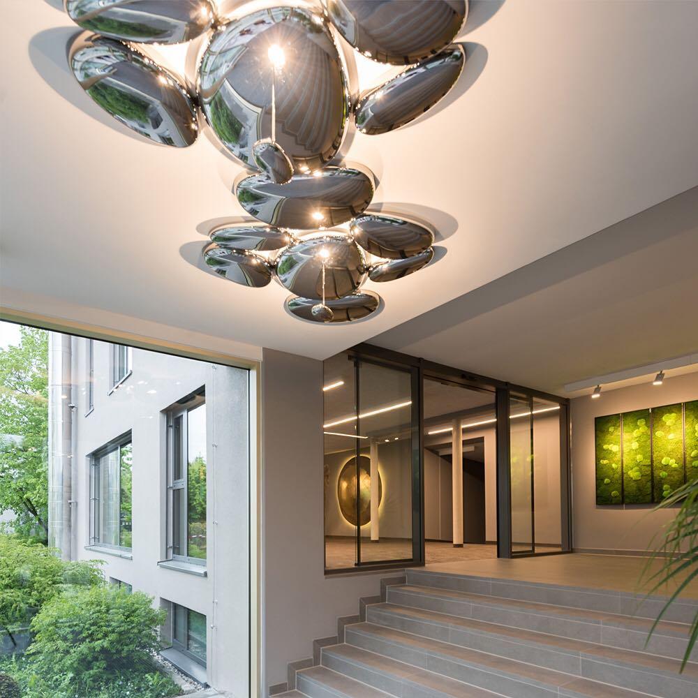 Vostix Plafondlamp Chroom Kiezelvorm modern
