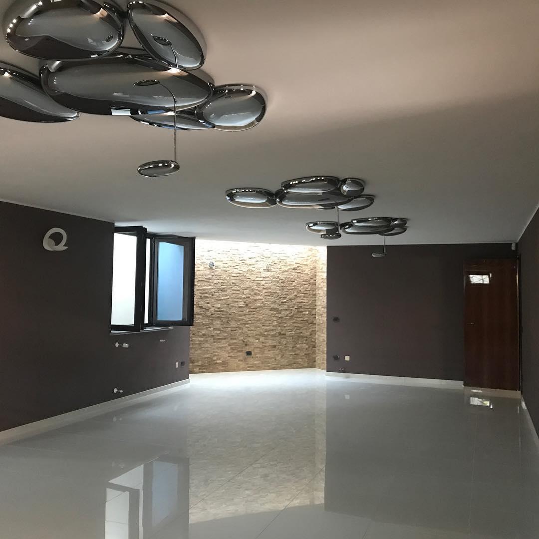 Vostix Plafondlamp Chroom Kiezelvorm modern