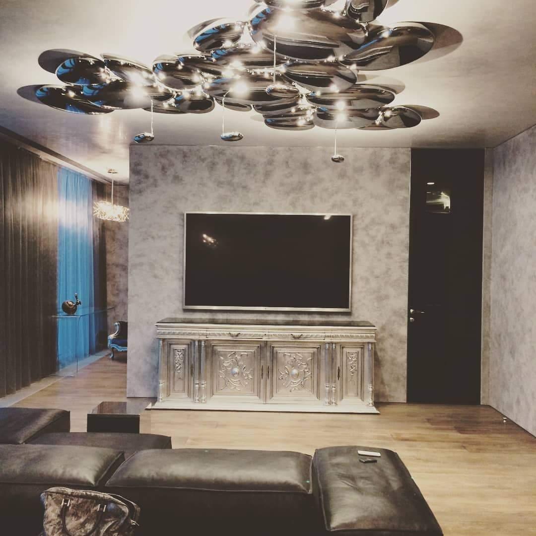 Vostix Plafondlamp Chroom Kiezelvorm modern