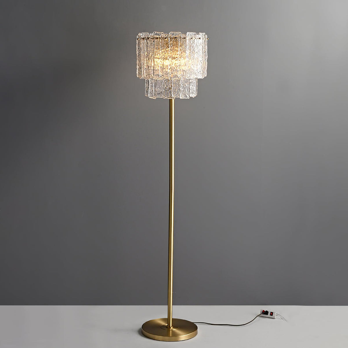 Velaette luxe glas vloerlamp