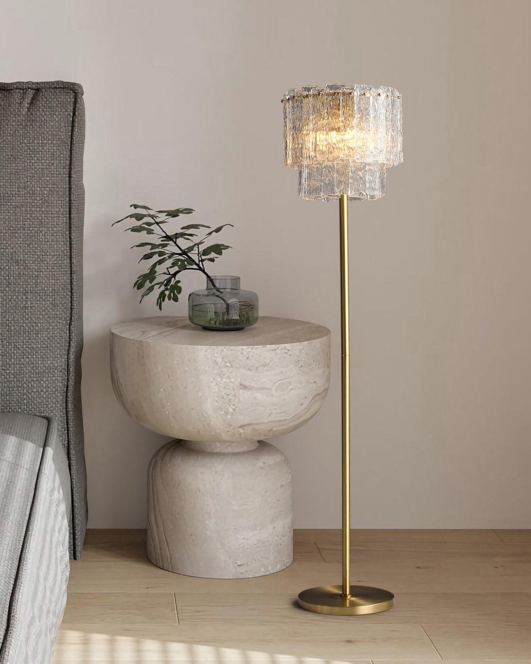 Velaette luxe glas vloerlamp