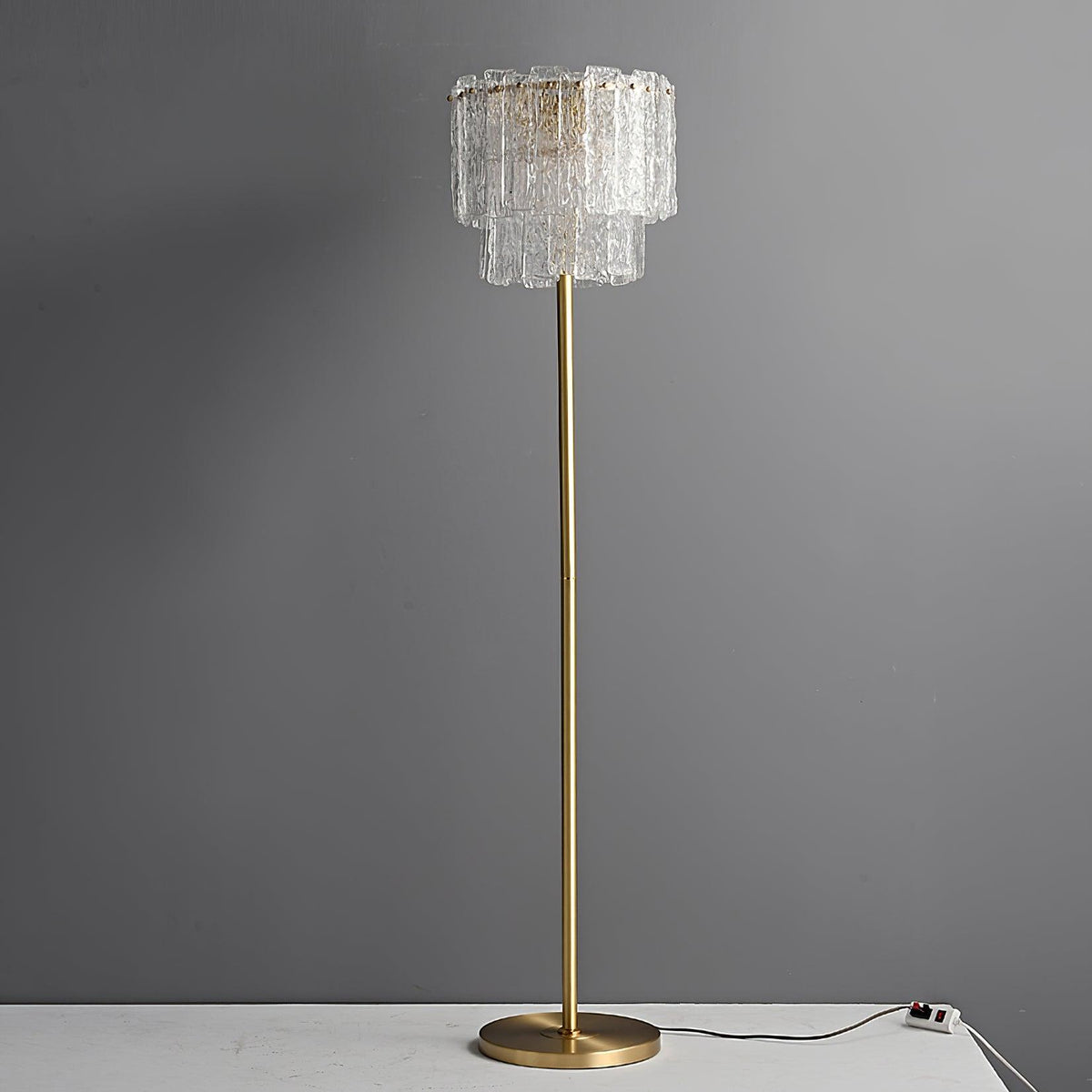 Velaette luxe glas vloerlamp