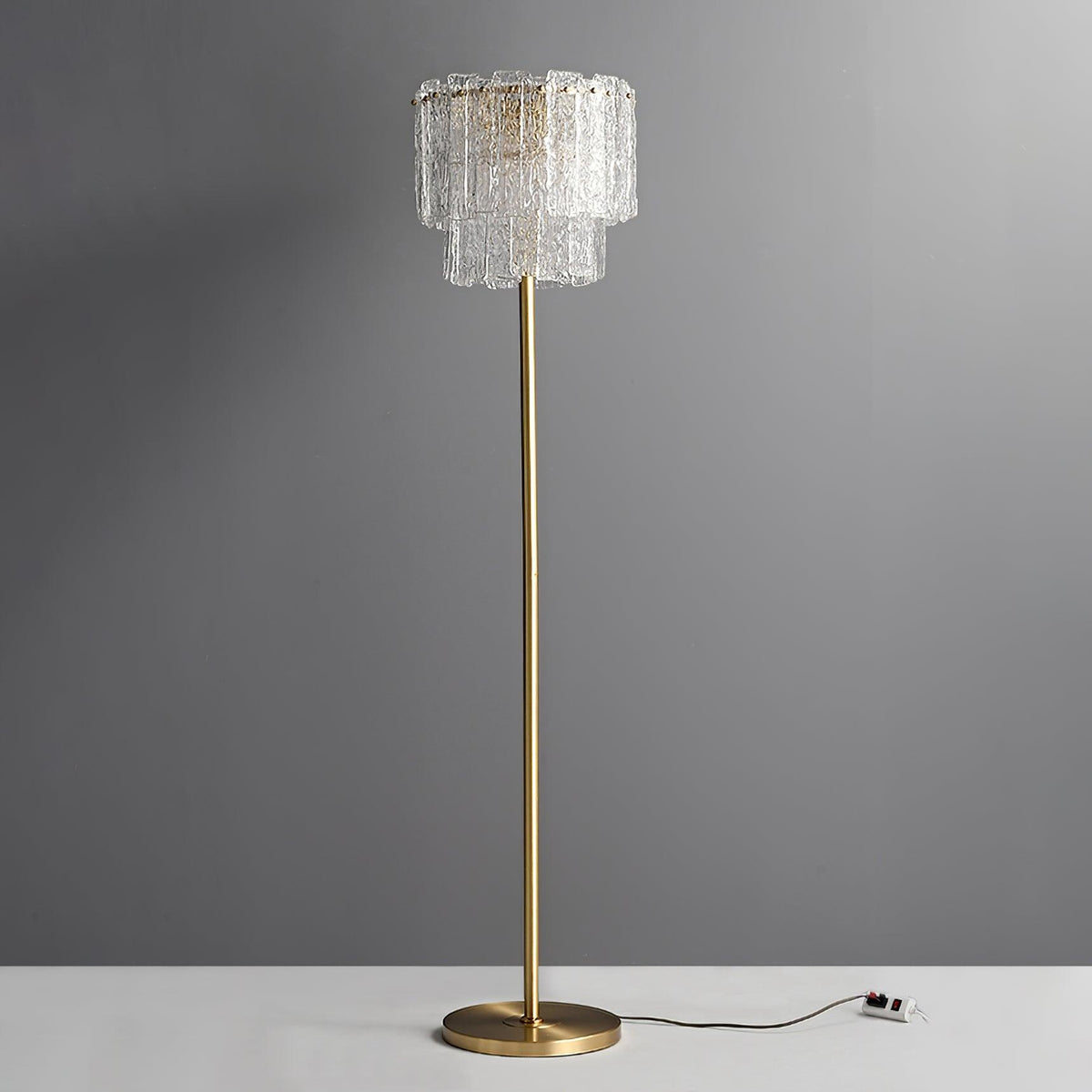 Velaette luxe glas vloerlamp
