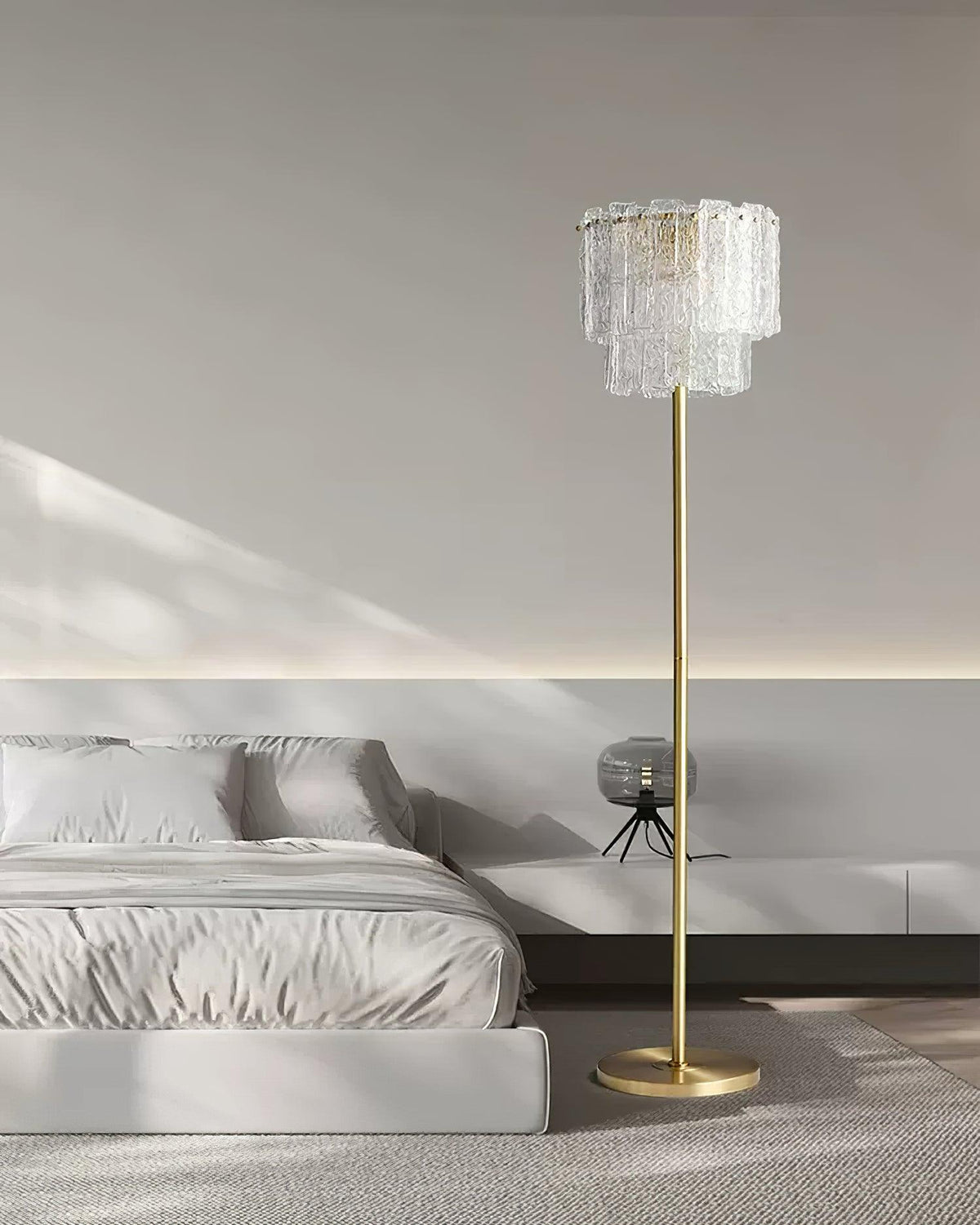 Velaette luxe glas vloerlamp