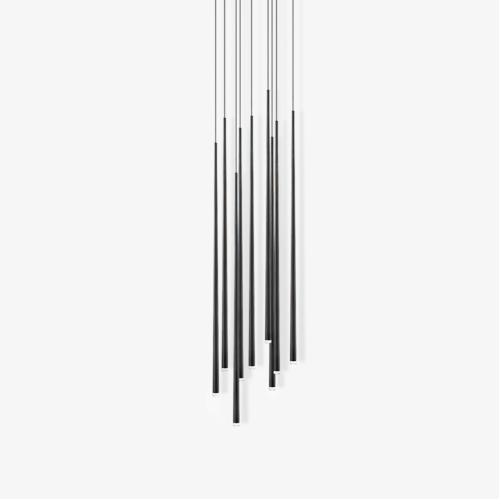 Reveno Kroonluchter Slender Cone Lineair Zwart Minimalistisch