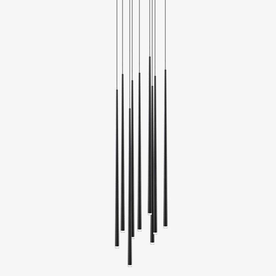 Reveno Kroonluchter Slender Cone Lineair Zwart Minimalistisch
