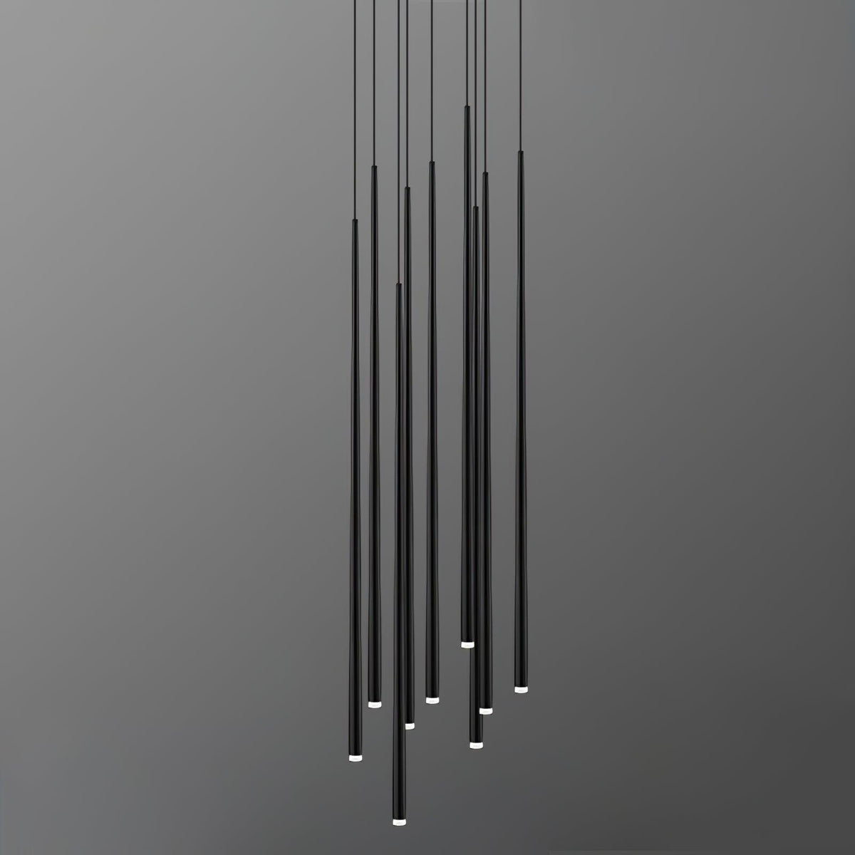 Reveno Kroonluchter Slender Cone Lineair Zwart Minimalistisch