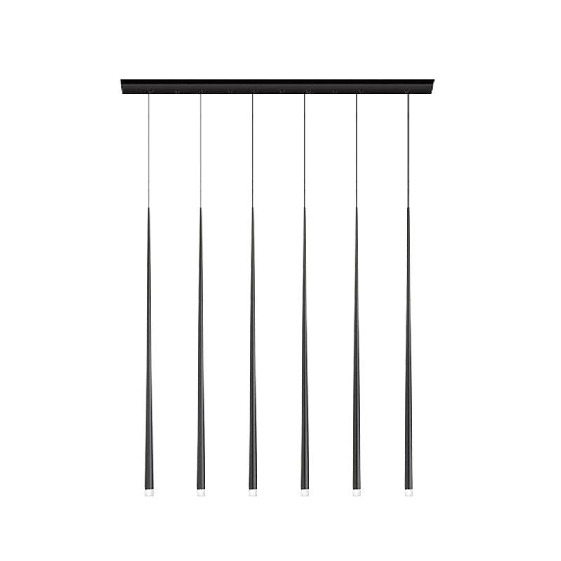 Reveno Kroonluchter Slender Cone Lineair Zwart Minimalistisch