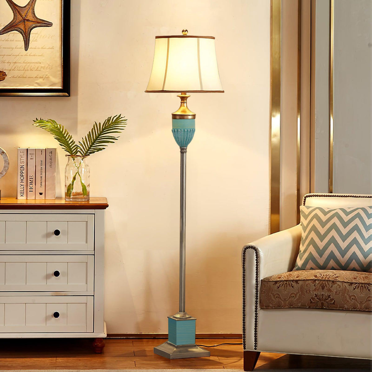 Niraaya Vintage hars vloerlamp