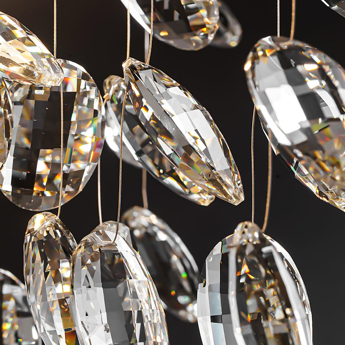 Luxirian kroonluchter kristallen takken goud LED