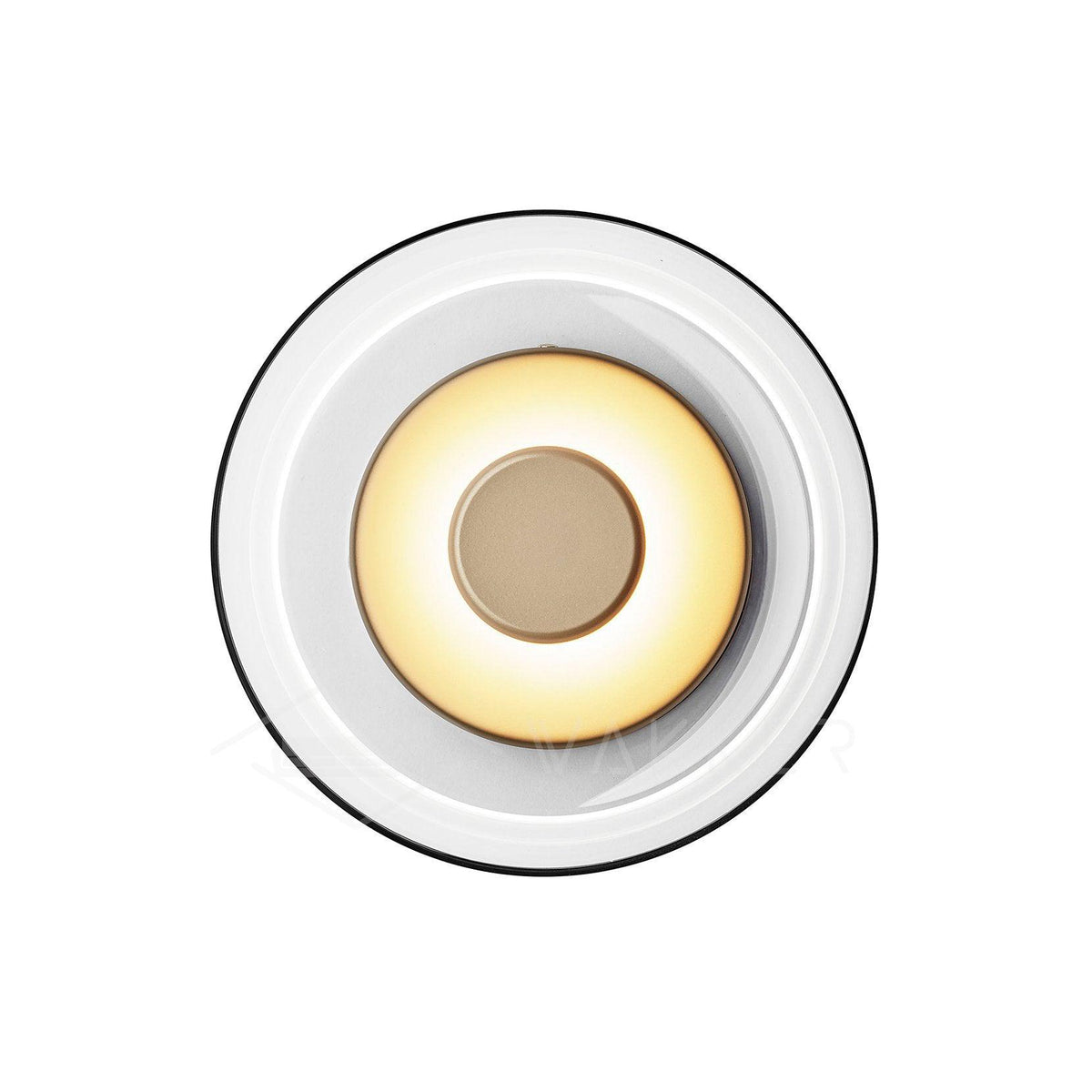 Aether messing wandlamp met glazen kap