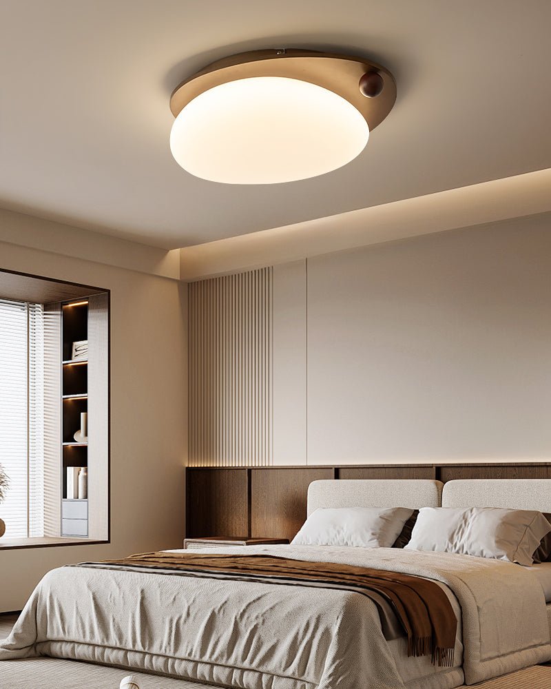 houten plafondlamp met houtaccent
