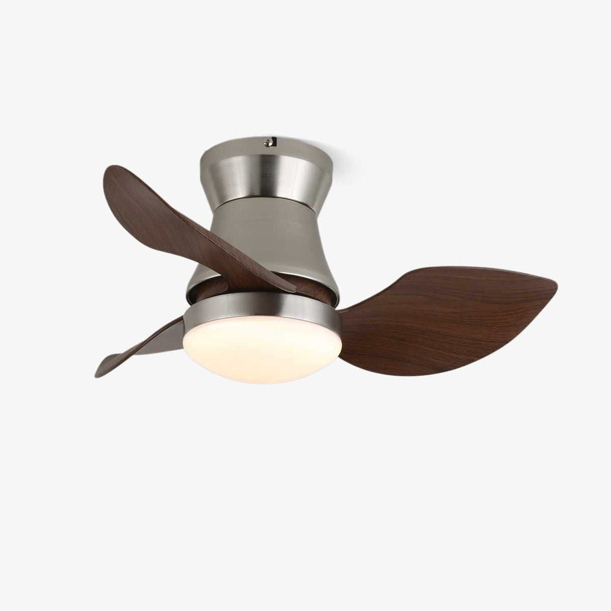 Airlume Moderne plafondventilator met verlichting van walnoothout