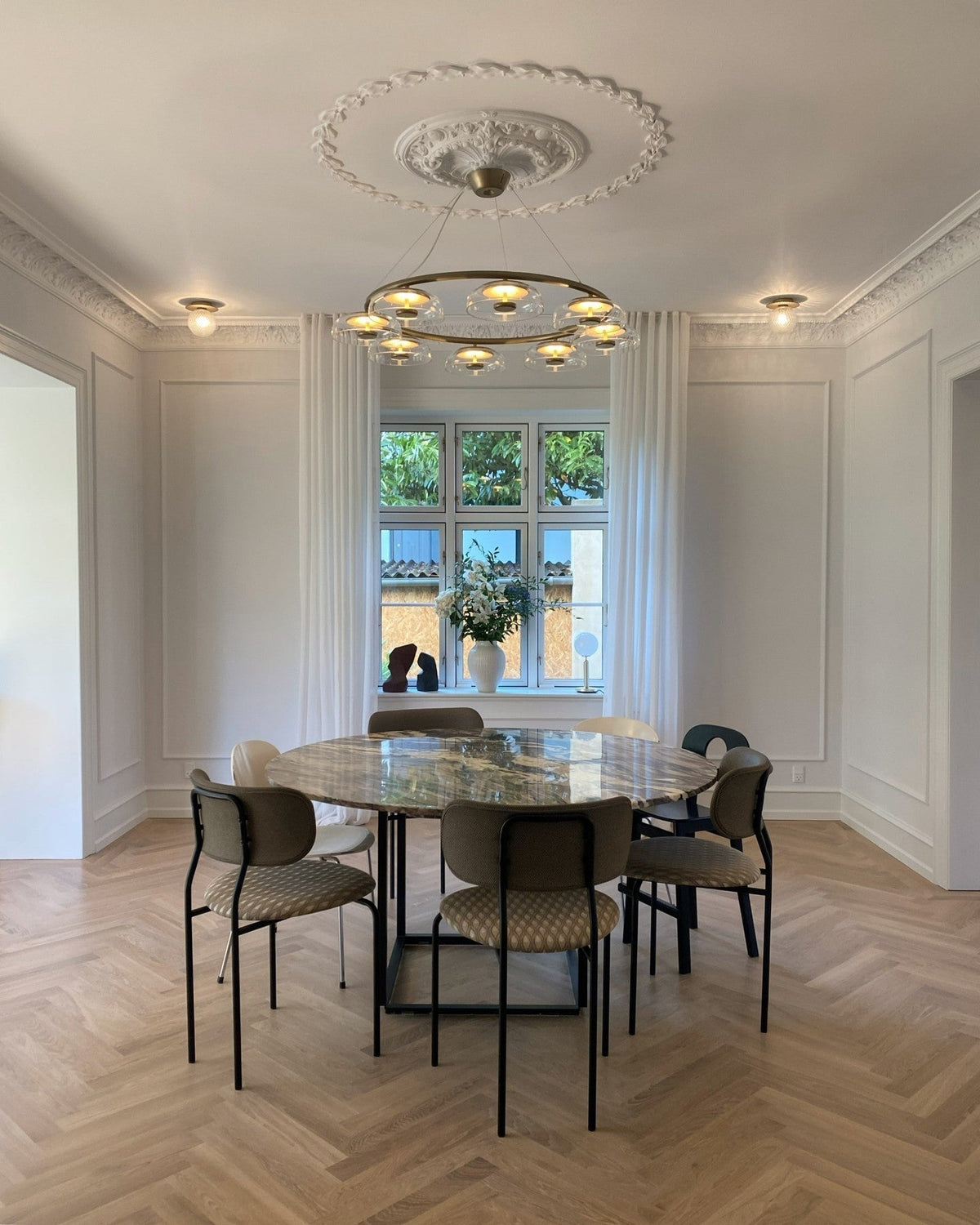 Aethera ronde glazen kroonluchter