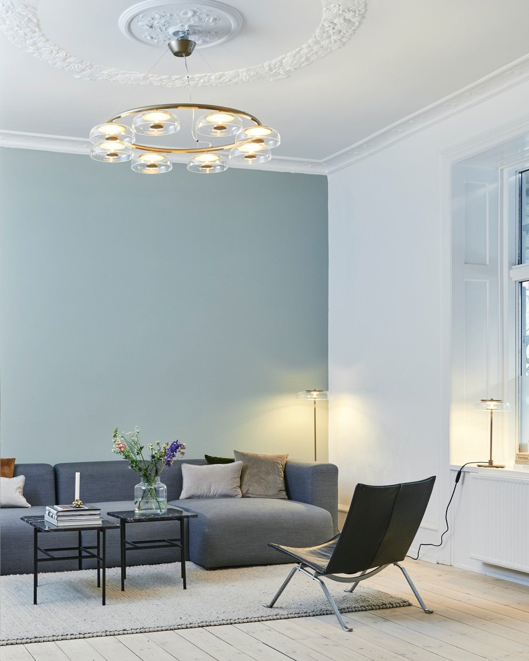 Aethera ronde glazen kroonluchter