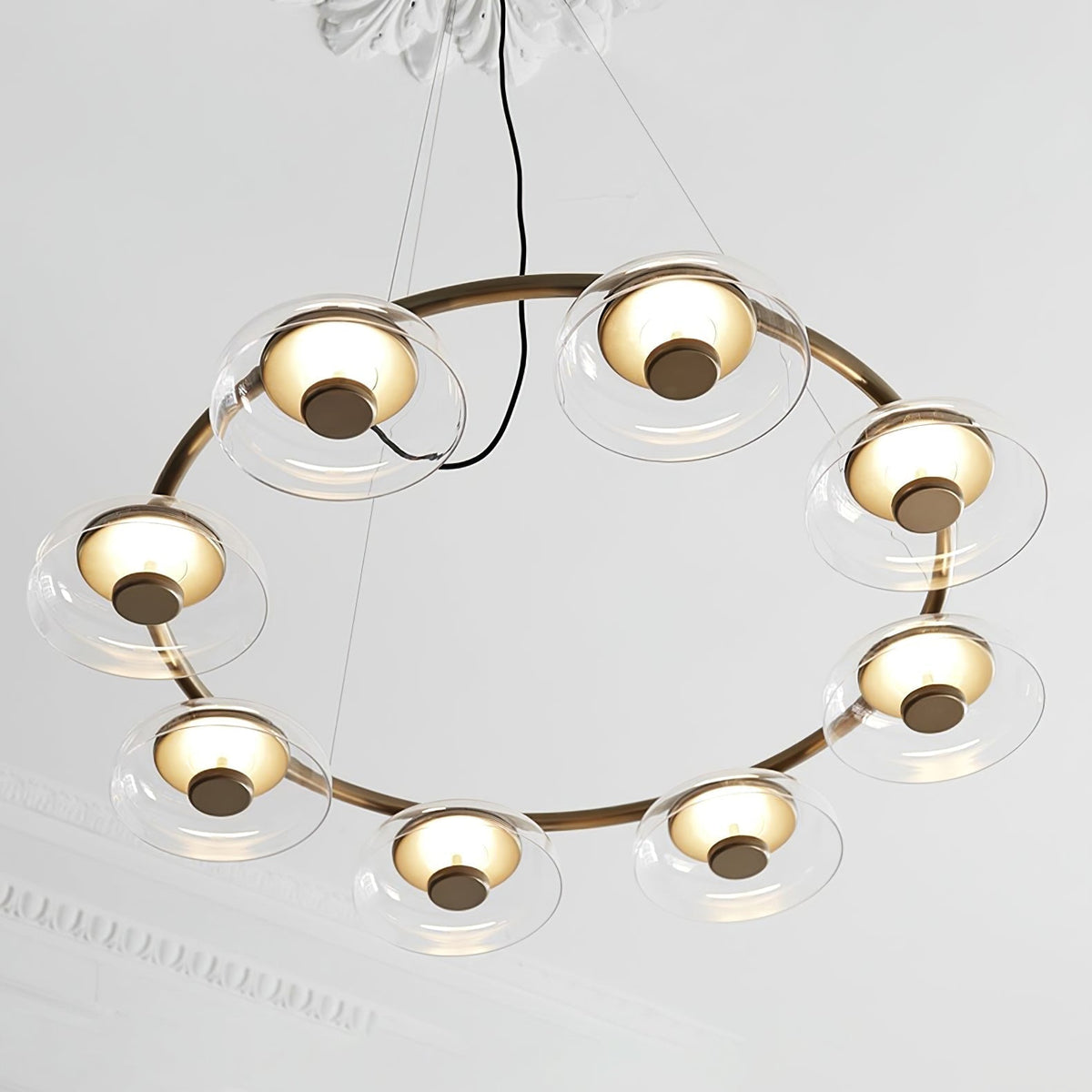 Aethera ronde glazen kroonluchter