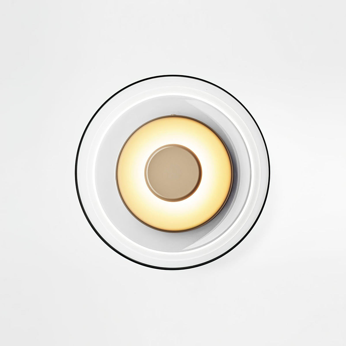 Aether messing wandlamp met glazen kap