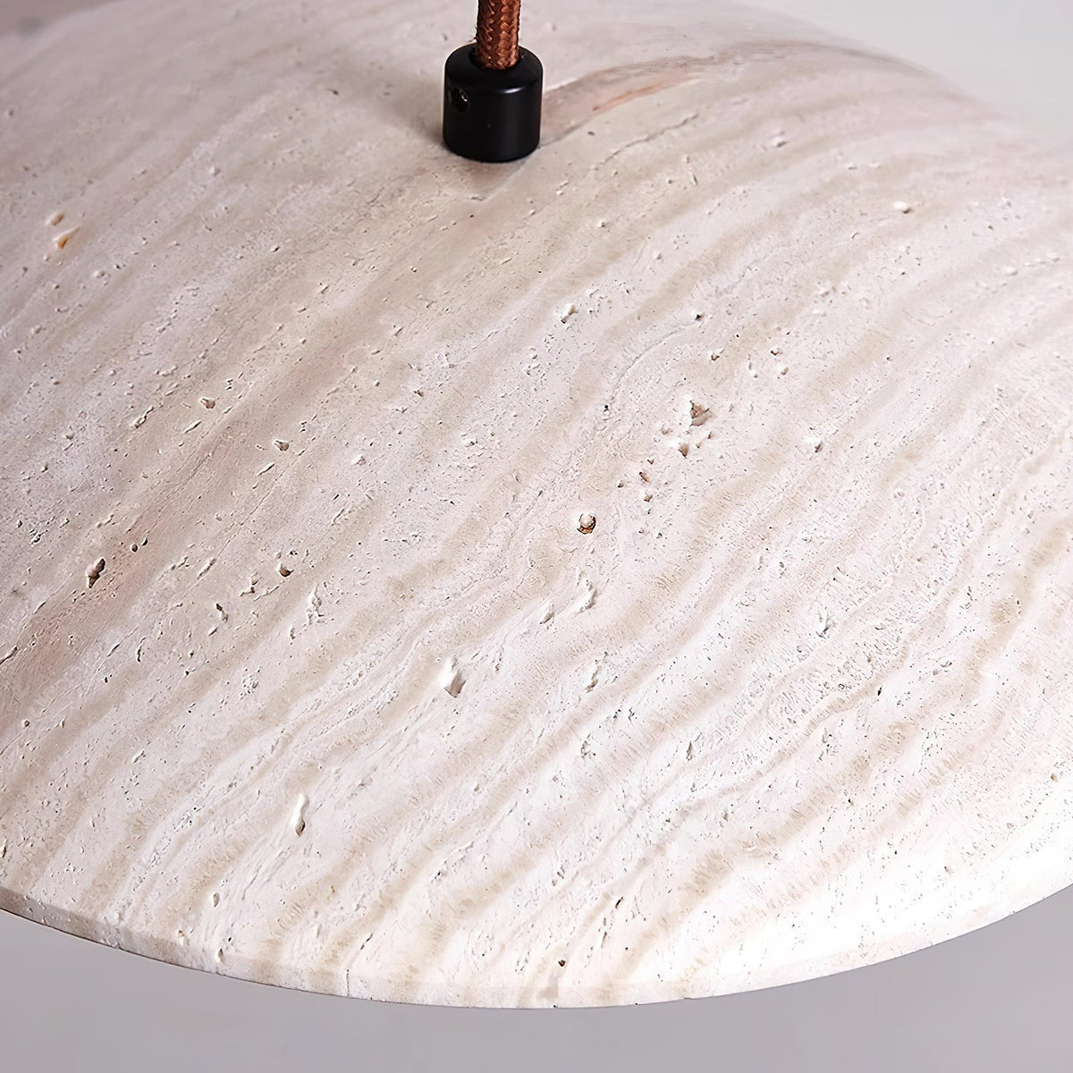 Bax hanglamp met brede rand in geel travertin