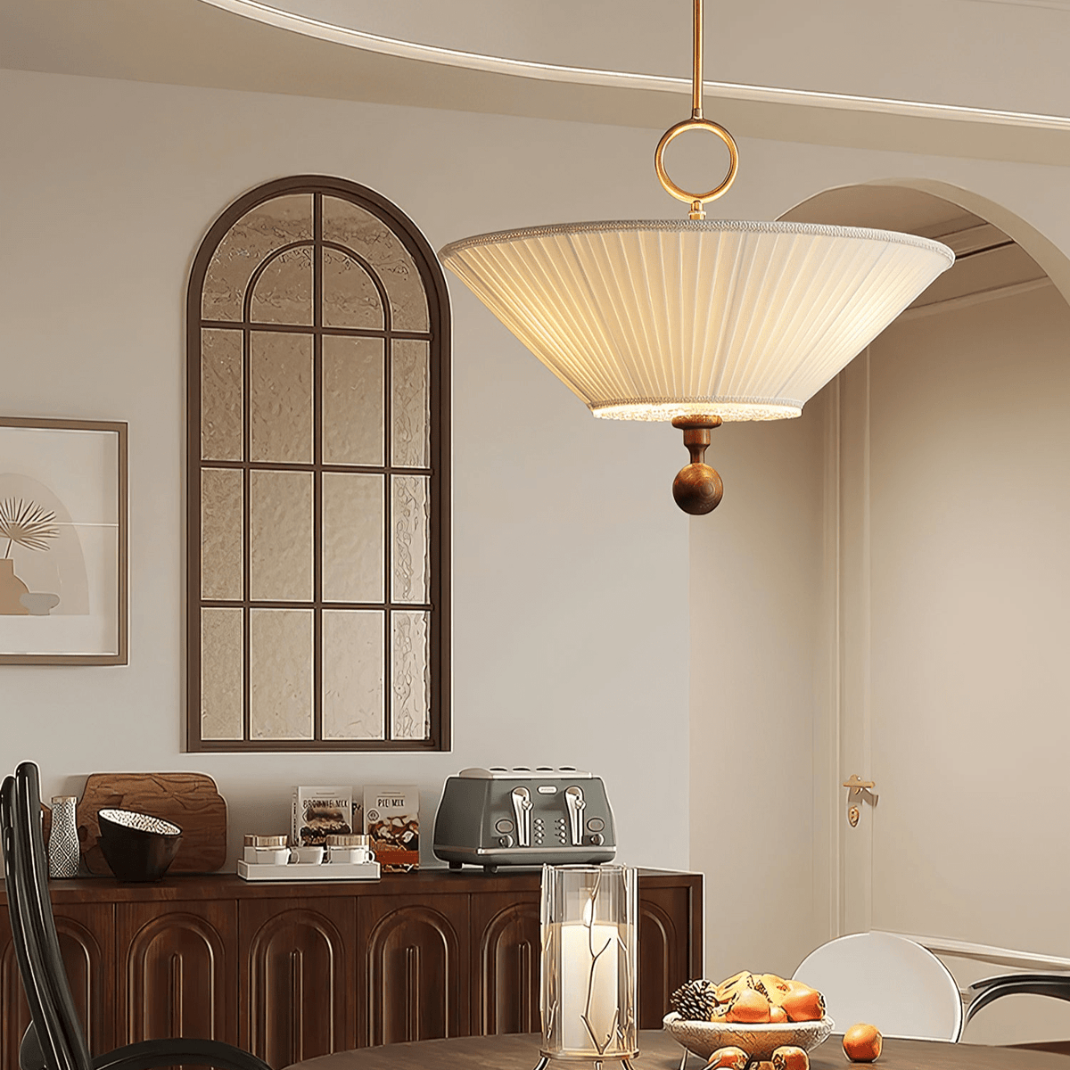 Maltik hanglamp met plooien