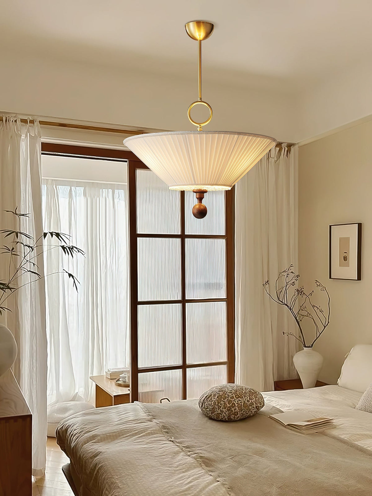 Maltik hanglamp met plooien