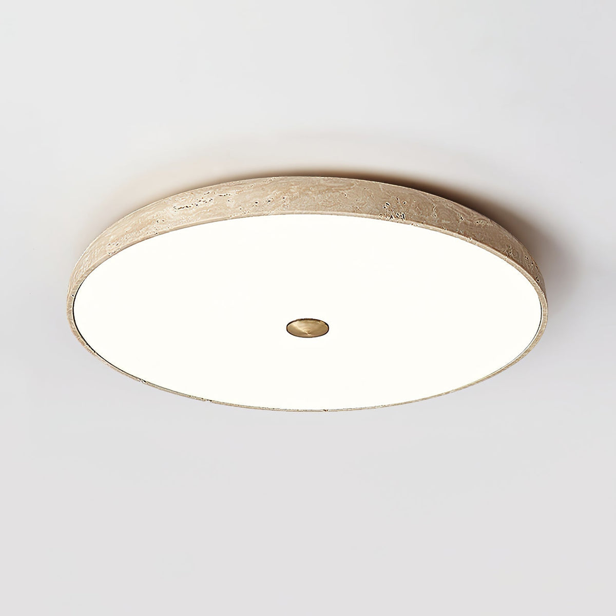 Orzoror minimalistische plafondlamp van geel travertin