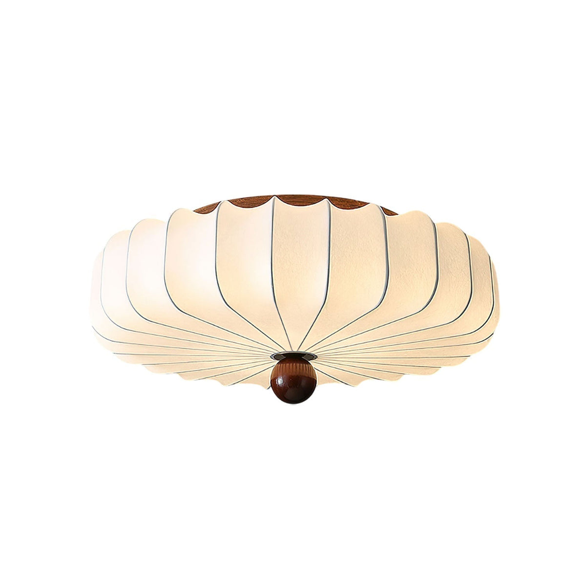 Zotala Petal bloemblaadjes stof plafondlamp van hout