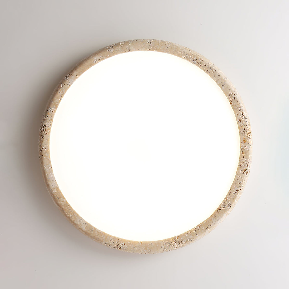Aurrina Ring Frame Geel travertin plafondlamp