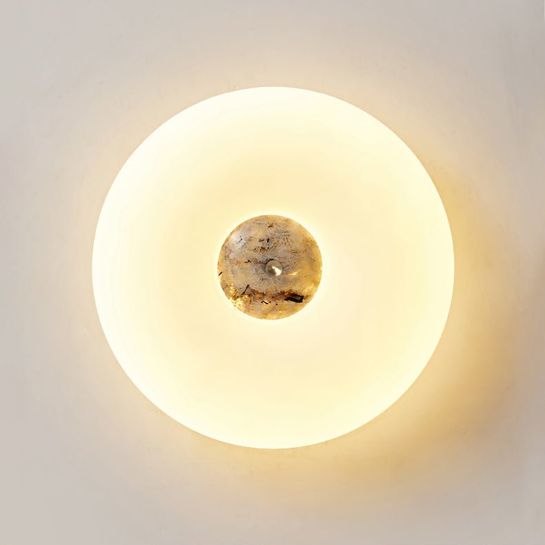 Flen Geel travertin plafondlamp