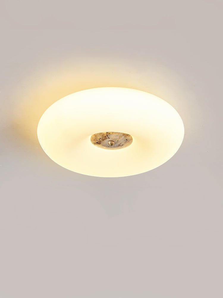 Flen Geel travertin plafondlamp