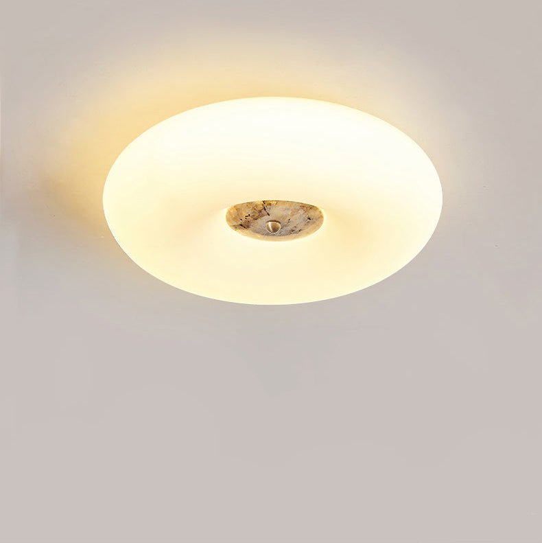 Flen Geel travertin plafondlamp
