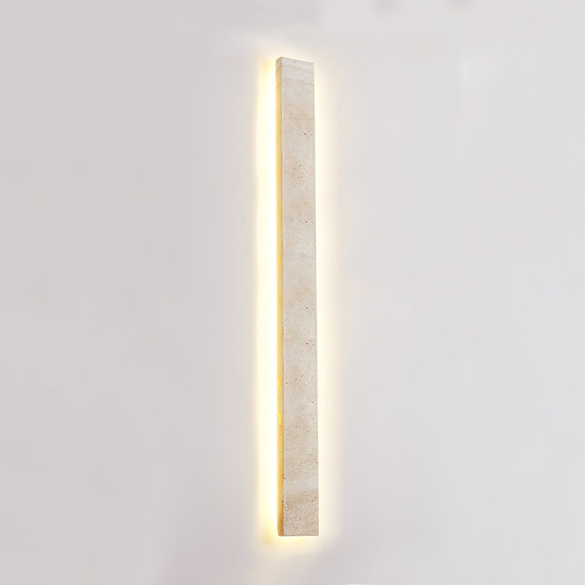 Tavoelia Slim rechthoekige wandlamp van geel travertin