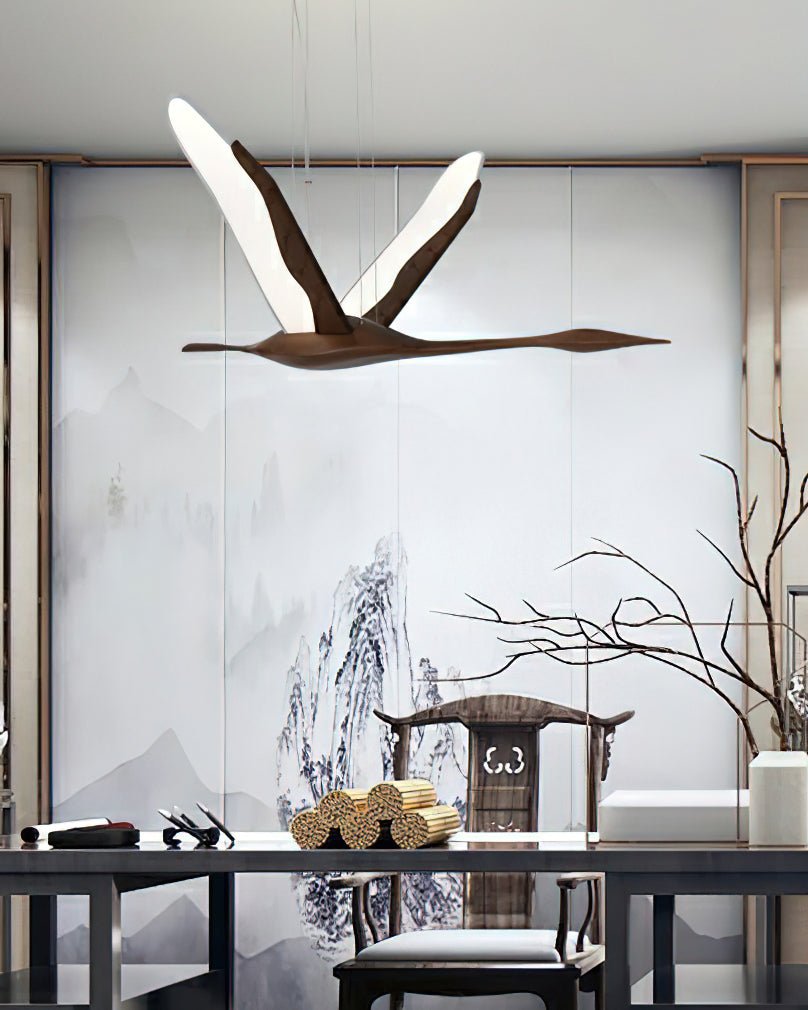 Syloine Moderne hanglamp van walnoothout