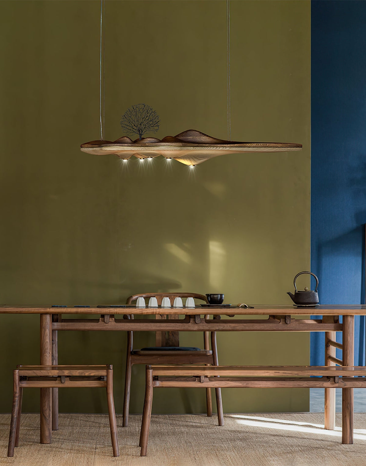 Tolven Premium elegantie Houten hanglamp