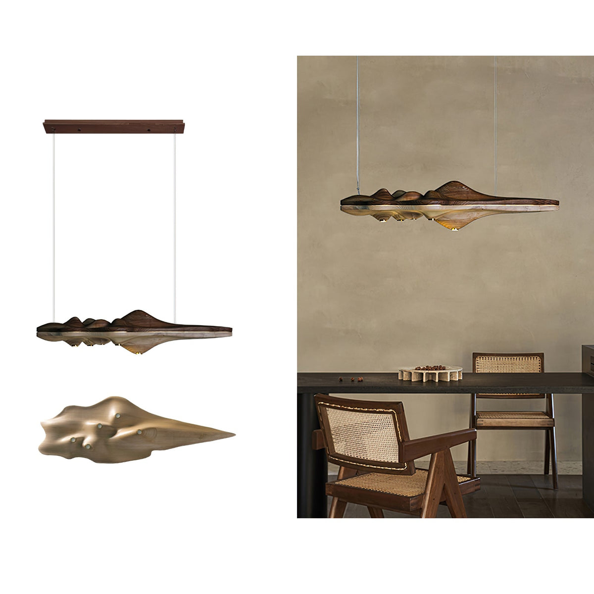 Tolven Premium elegantie Houten hanglamp