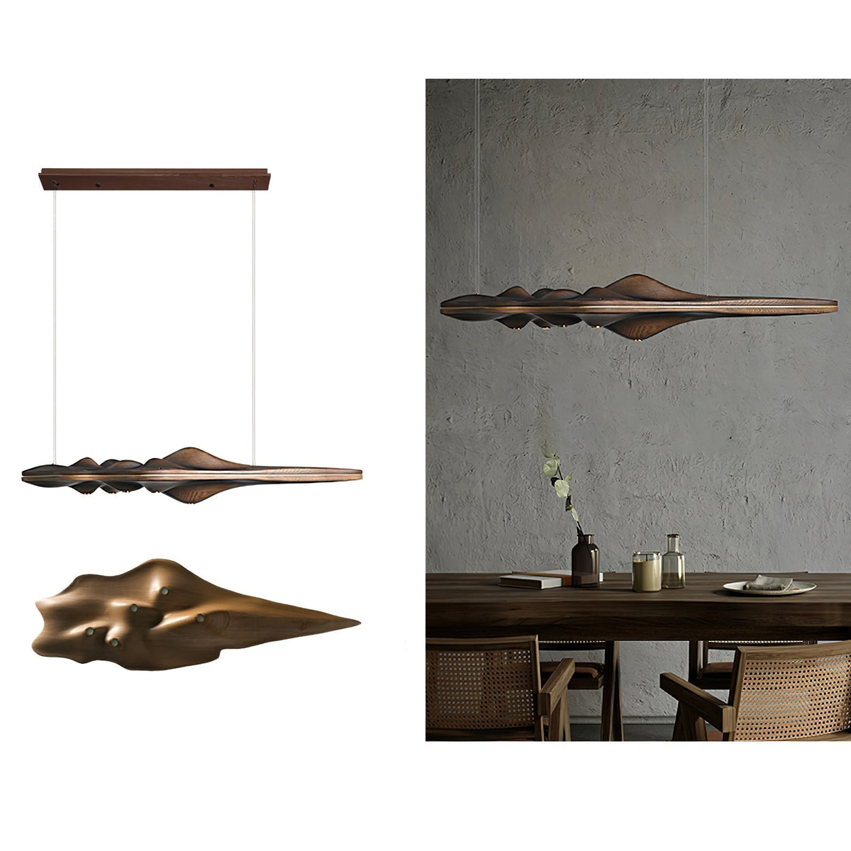 Tolven Premium elegantie Houten hanglamp
