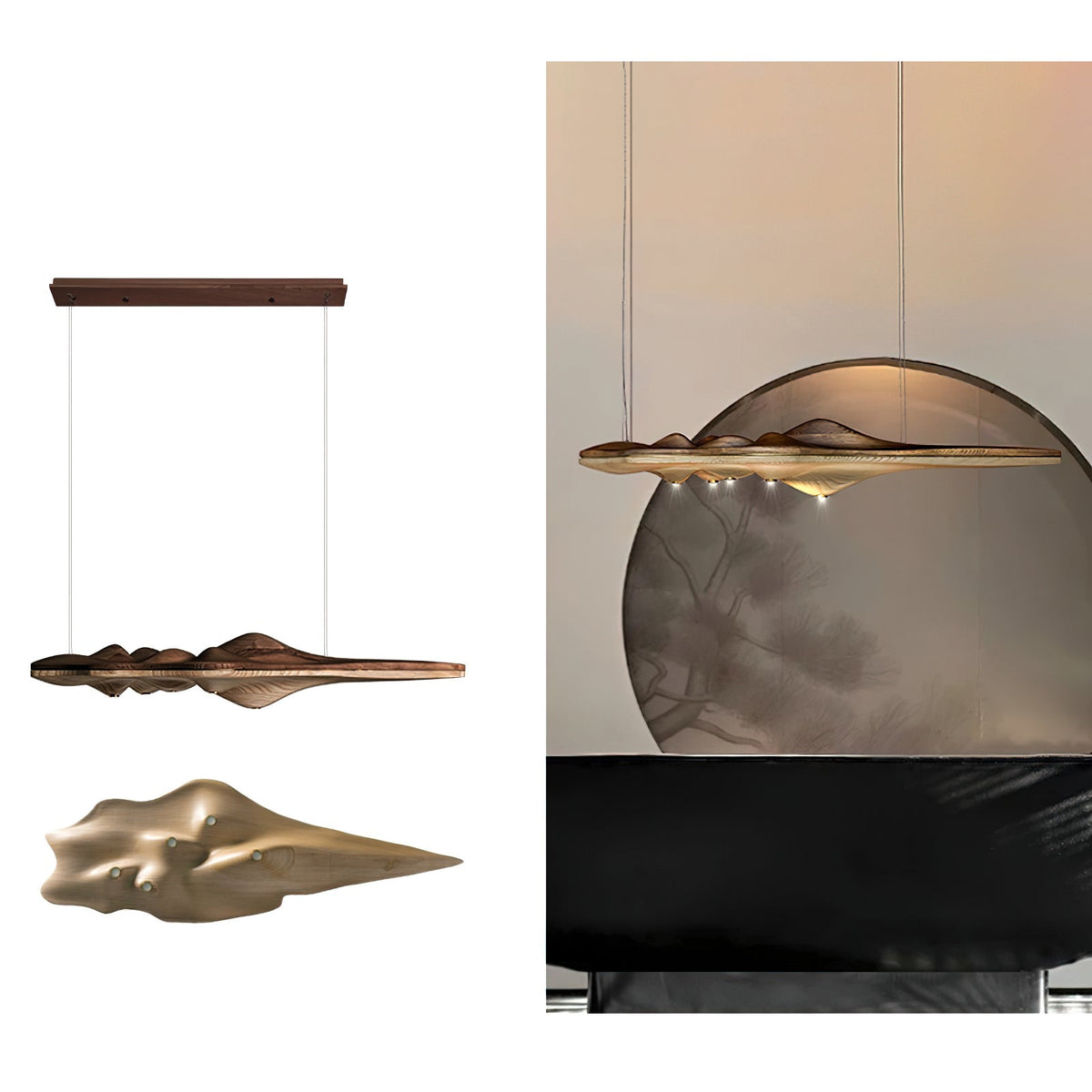 Tolven Premium elegantie Houten hanglamp