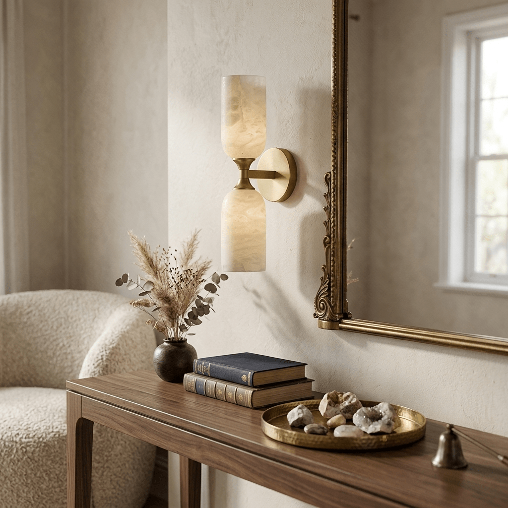 Sabriel Solmira Twin albasten wandlamp
