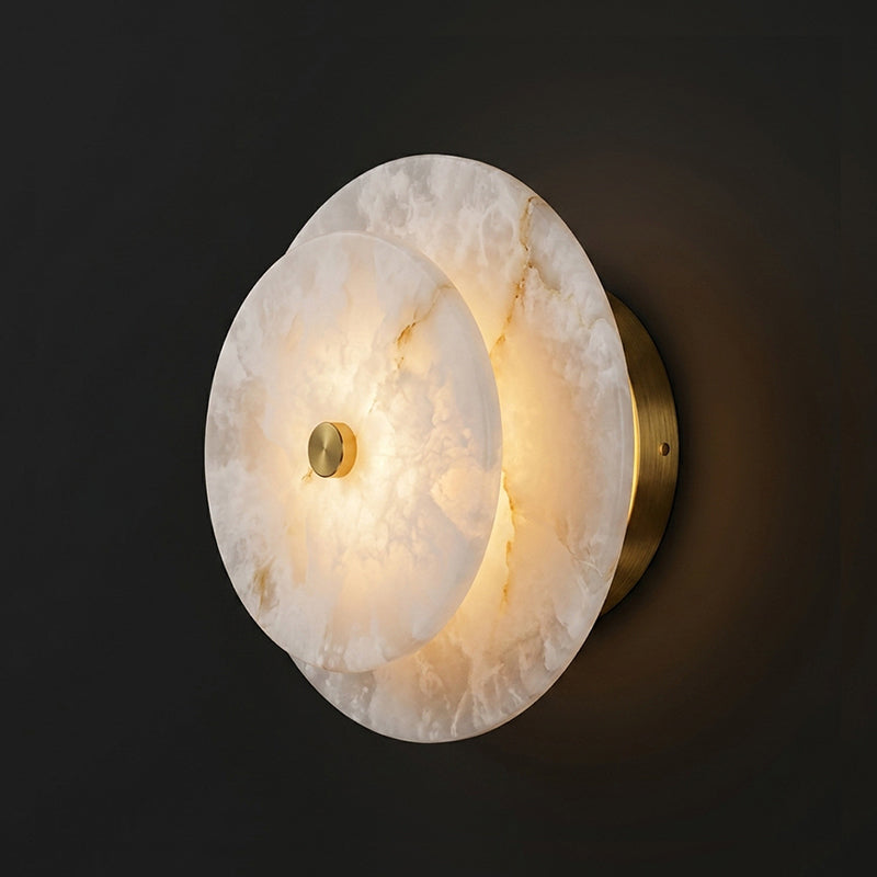 Ravelford disc albast wandlamp