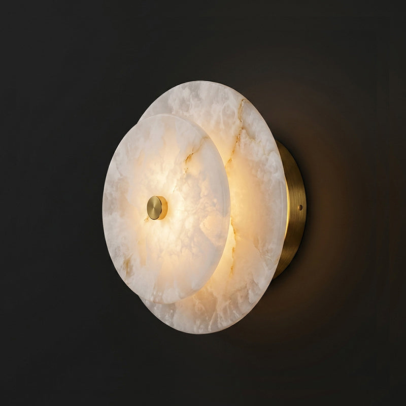 Ravelford disc albast wandlamp