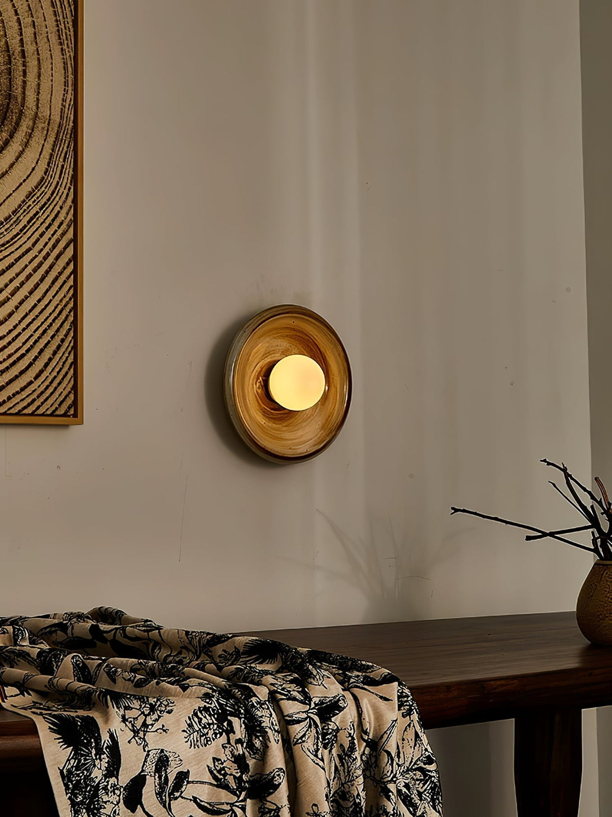Marisella Rustic Marmeren wandlamp Beige