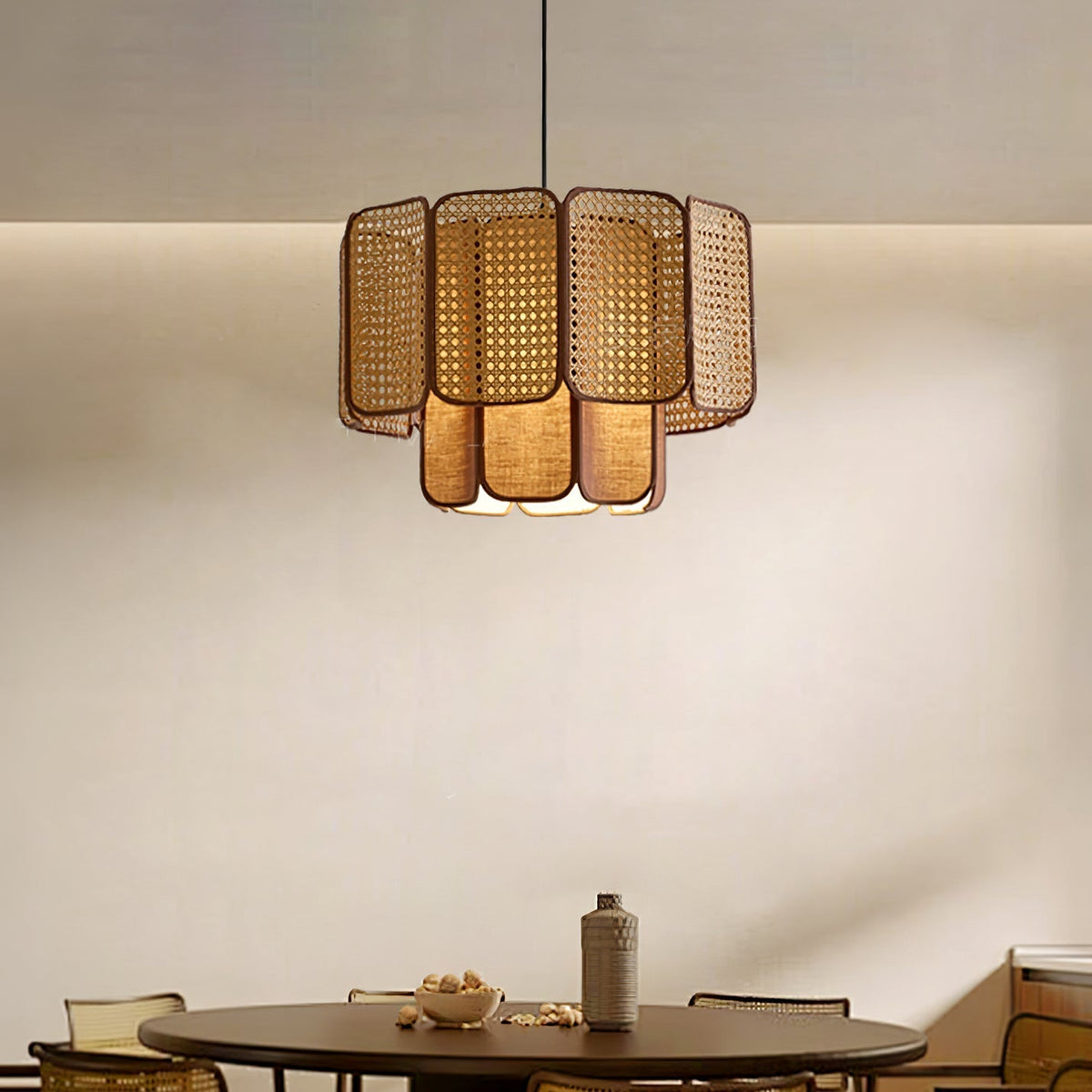 Cane Vintage Stof Hanglamp