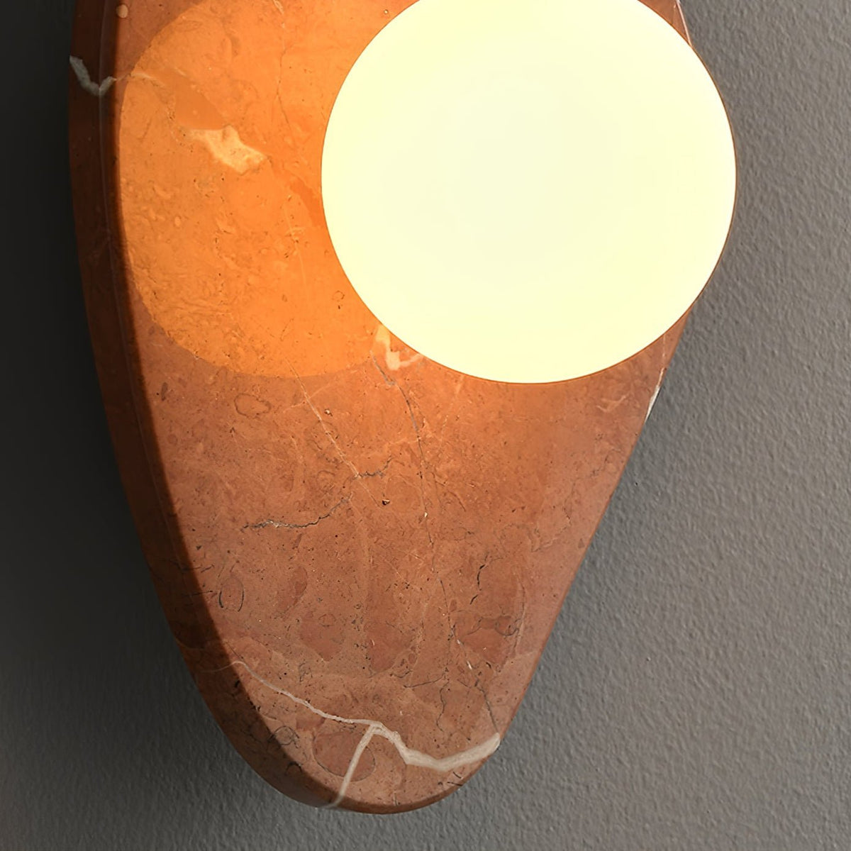 Kiezelvorm Rustiek Marmer Wandlamp