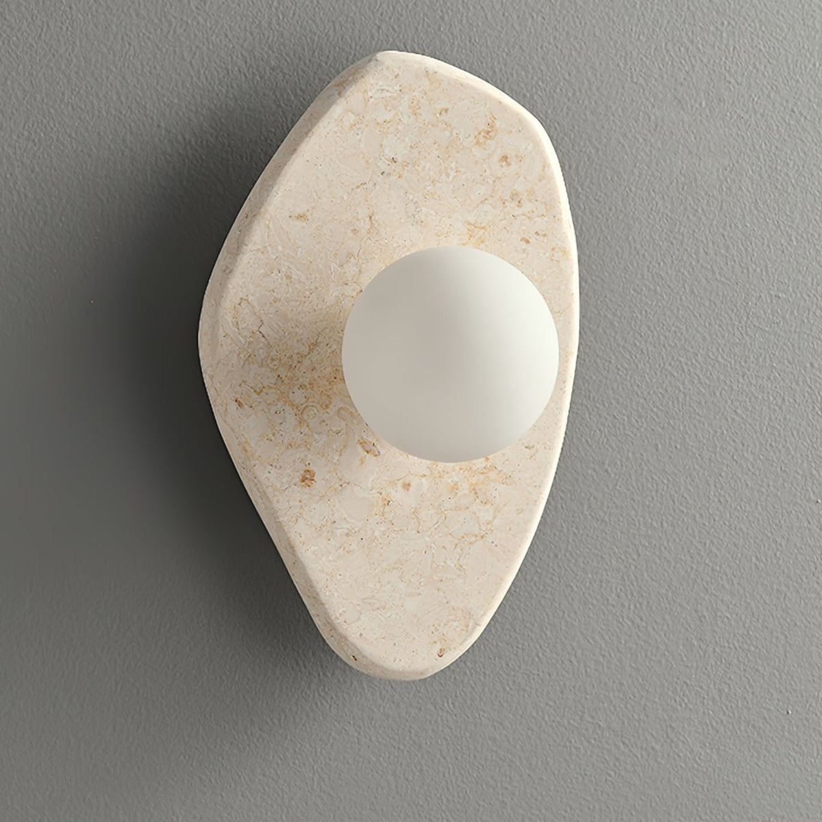 Kiezelvorm Rustiek Marmer Wandlamp